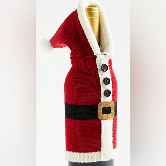 Pottery Barn Santa's Jacket Knit Wine Bag - Picture 5 of 11